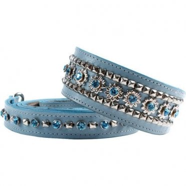 Couture Swarovski Bespoke Luxury Baby Blue Dog Pet Collar