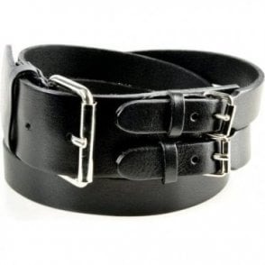 Leather Black Mini Buckle Belt