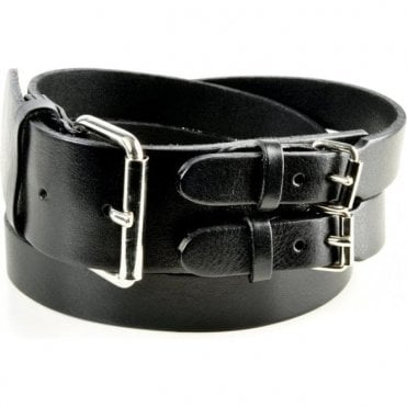 Leather Black Mini Buckle Belt