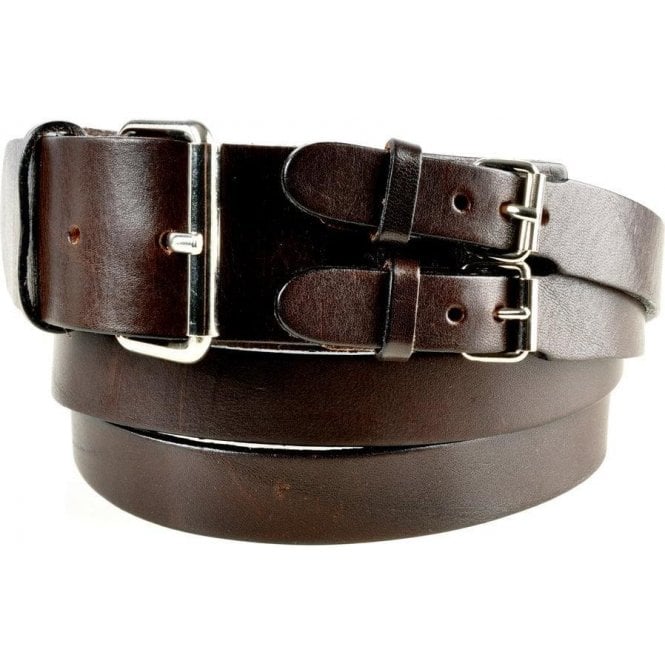 Impero London Leather Brown Mini Buckle Belt